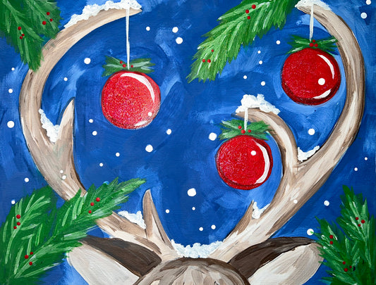 Antlers & Ornaments Canvas