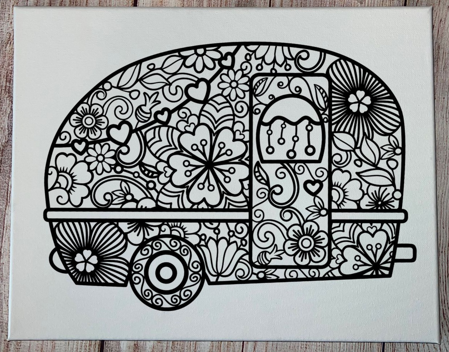 Flower Power Camper Canvas