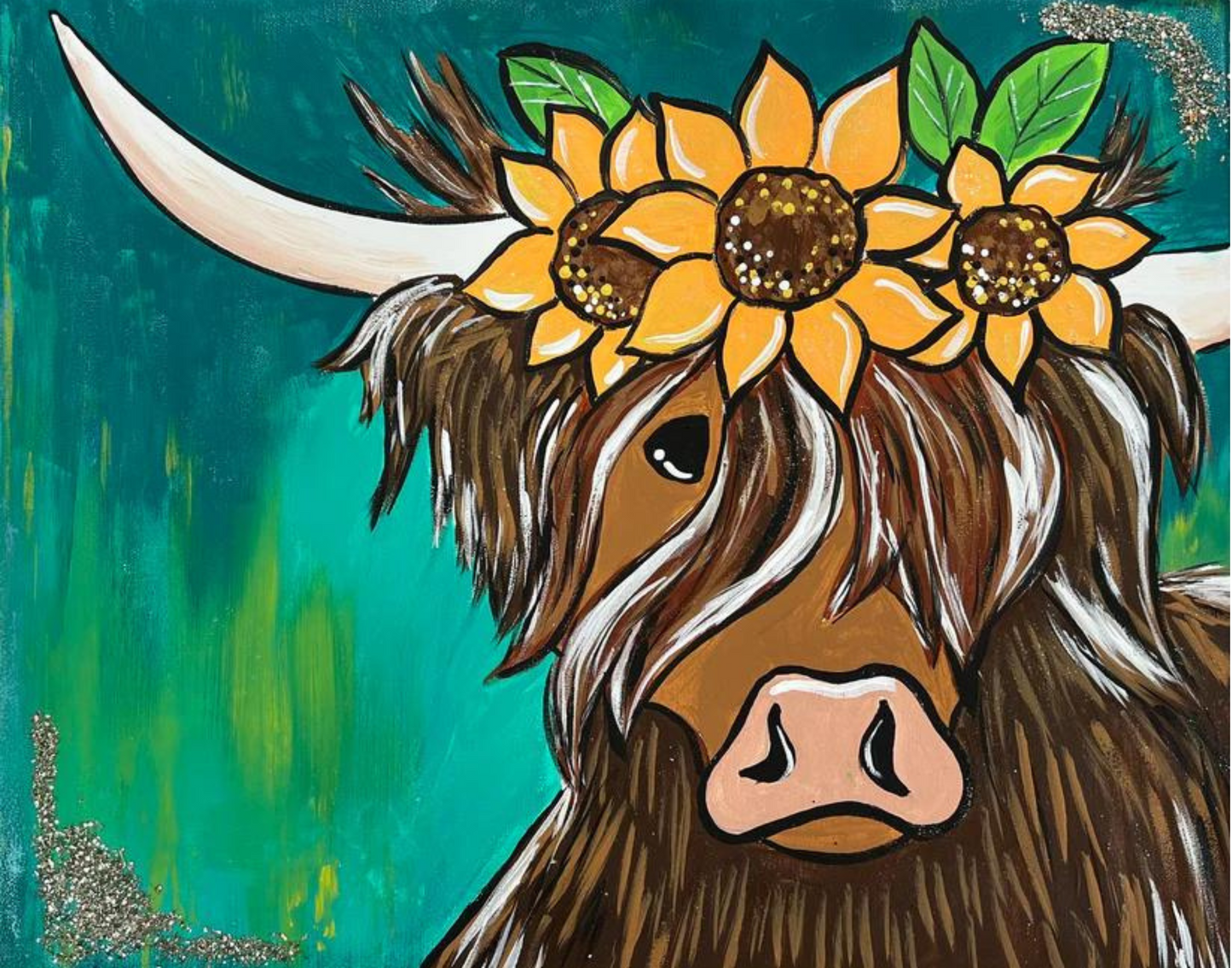 Sunflower Highlander Canvas