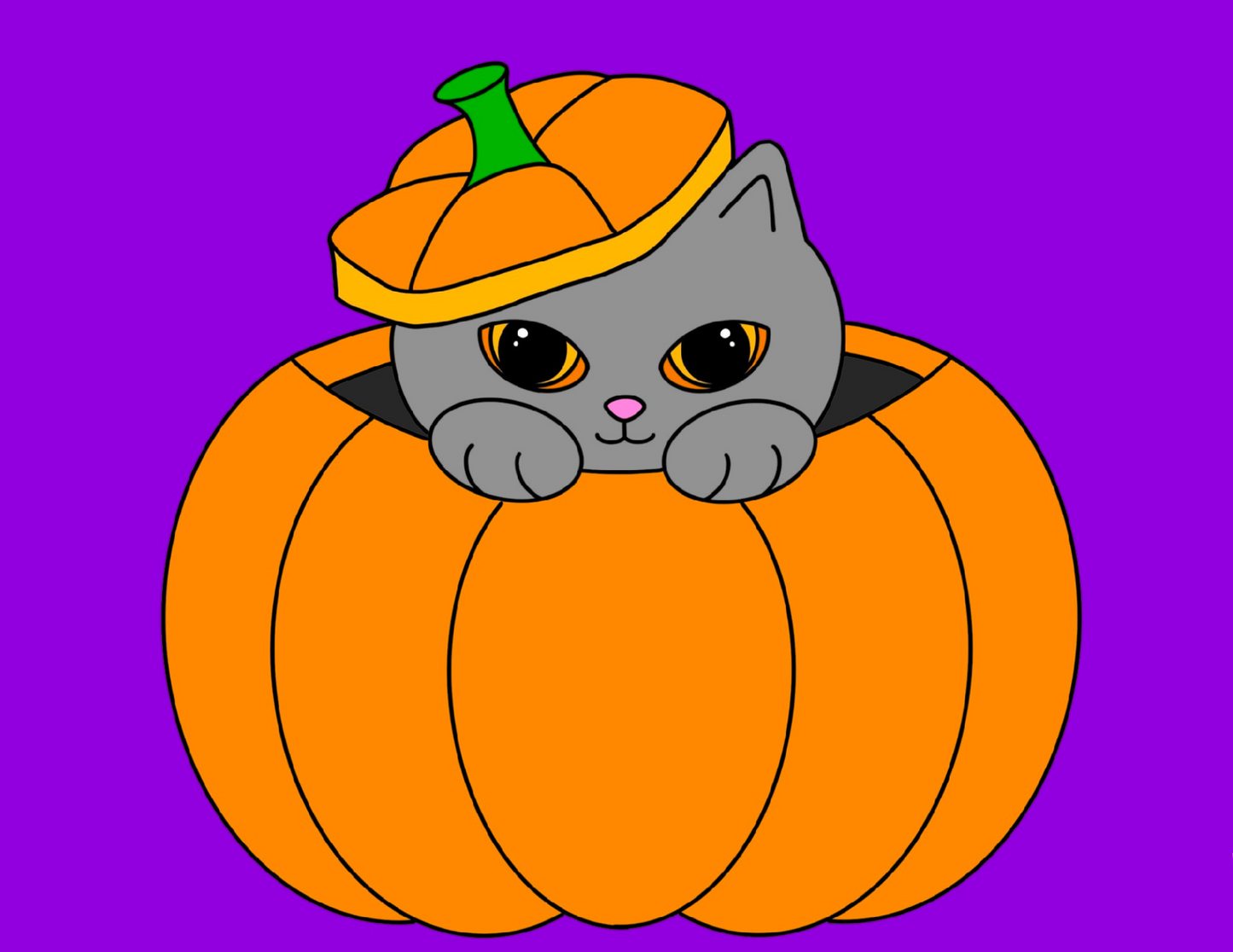 Pumpkin Kitty Canvas