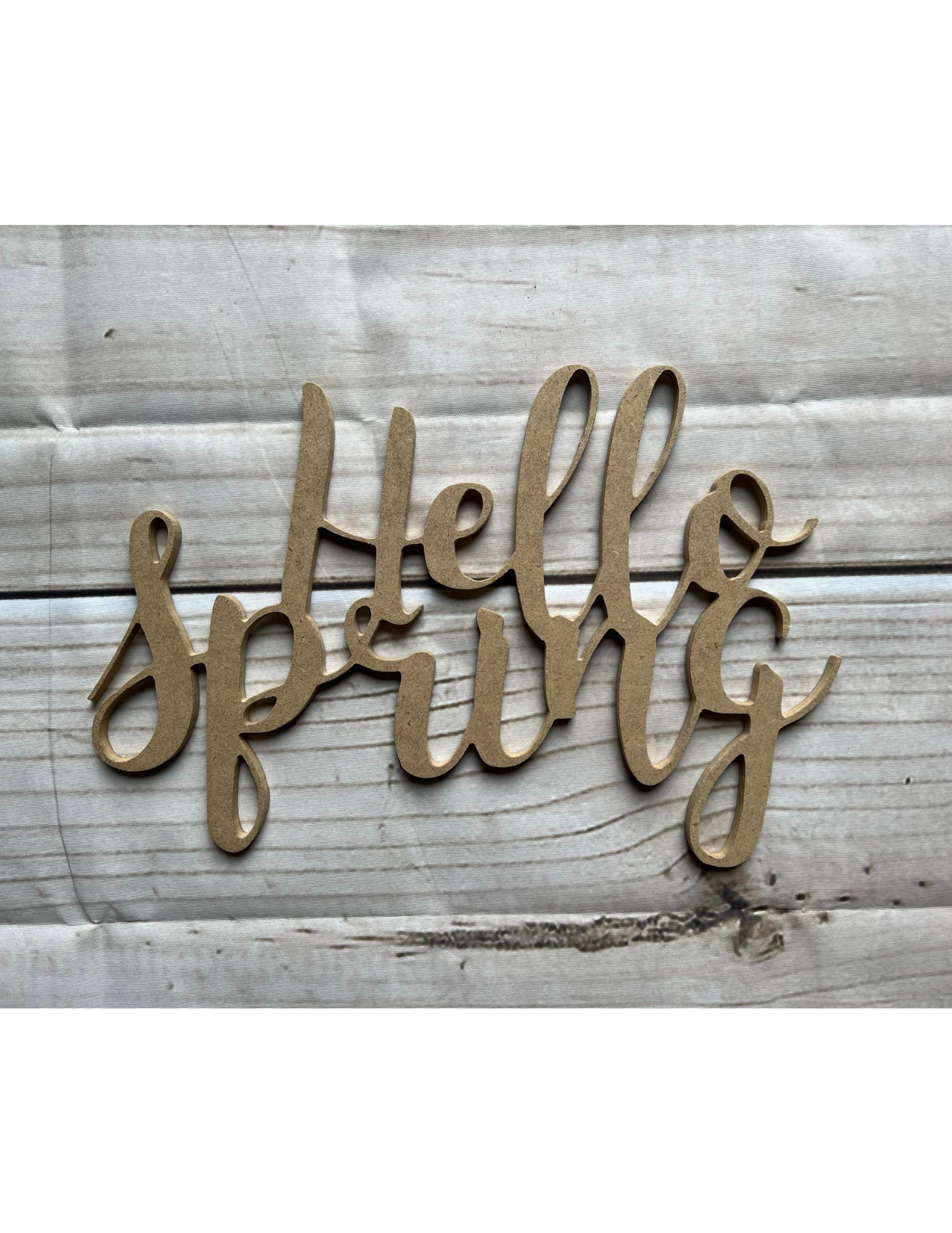 Hello Spring Wood Cutout