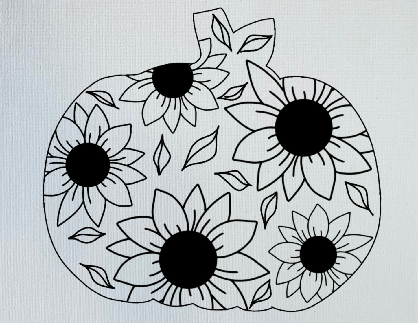 Sunflower Pumpkin Canvas