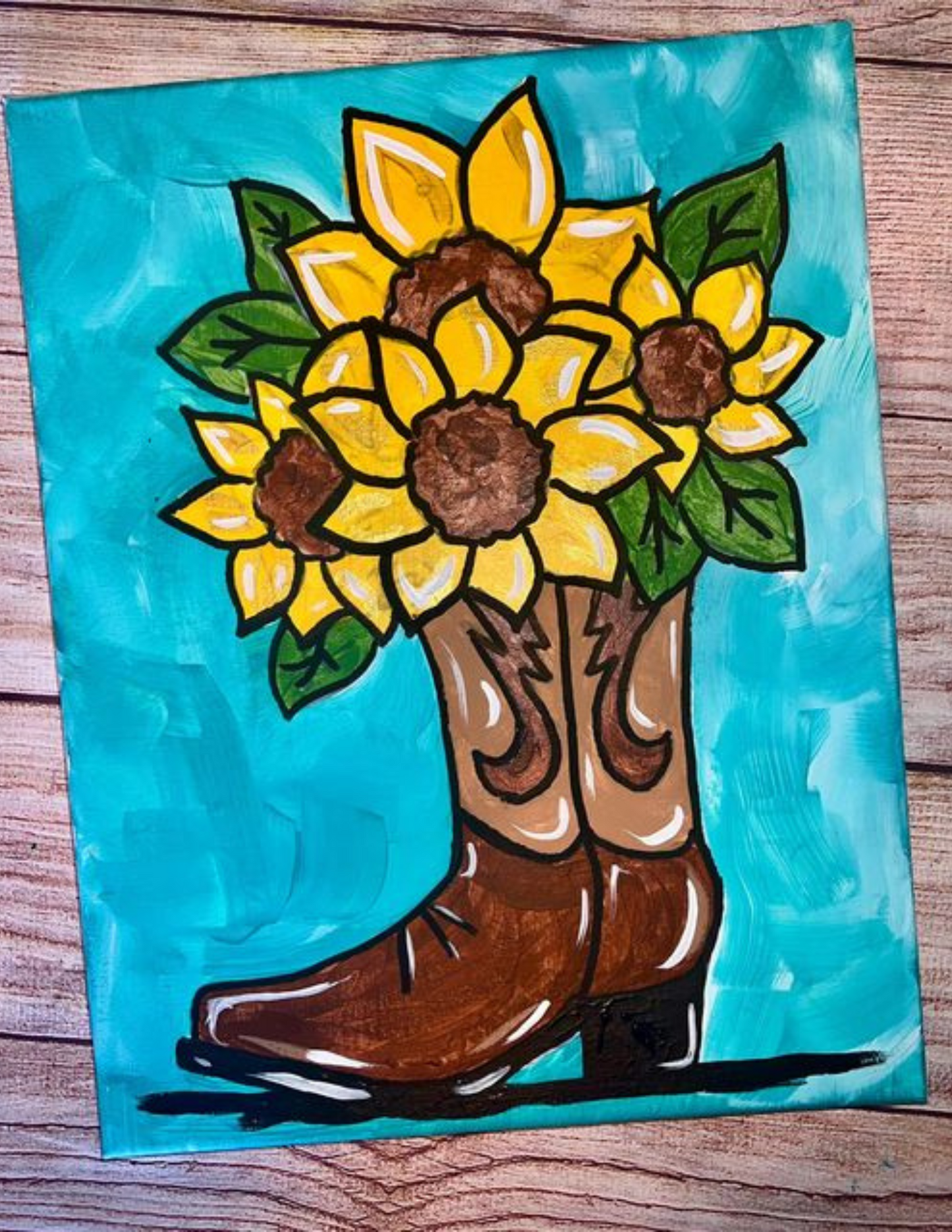 Flower Boot Canvas