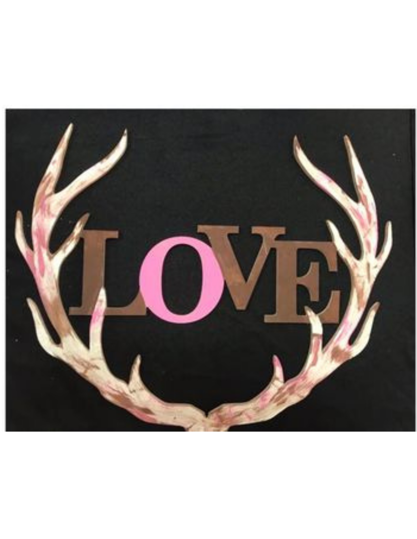 Antler Love Wood Cutout